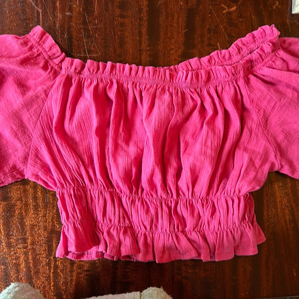 Pink cotton top
